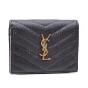 Yves Saint Laurent Vintage Pre-owned Laeder plnbcker Black, Dam