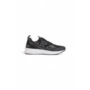 Emporio Armani EA7 Svarta sportiga sneakers med gummisula Black, Herr