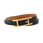 Hermès Vintage Pre-owned Laeder armband Black, Dam