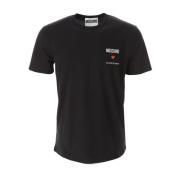 Moschino Kärlek Förtroende Jersey T-shirt Black, Herr