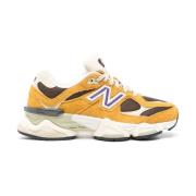 New Balance Gula Sneakers Mesh Paneling Chunky Sole Yellow, Herr