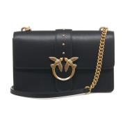 Pinko Klassisk Love One Crossbody-väska Black, Dam