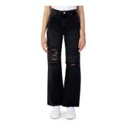 Only Svarta Ripped Jeans Kvinnor Höst/Vinter Black, Dam