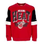 Mitchell & Ness Miami Heat NBA Crewneck Sweatshirt Red, Herr