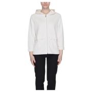 Street One Vit Dragkedja Hoodie White, Dam