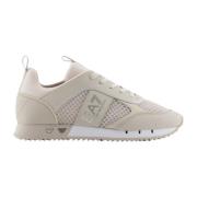 Emporio Armani EA7 Stiliga Herr Sneakers Hög Kvalitet Beige, Herr