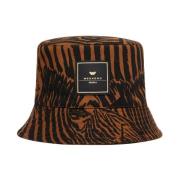 Max Mara Weekend Djurmönstrad Bucket Hat Brown, Dam