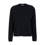 Semicouture Svart Crewneck Ulltröja Black, Dam