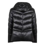 Herno Svart Nylon Huva Jacka Aw24 Black, Dam