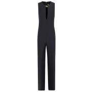 Stella McCartney Svart Jumpsuit Skulpterad Midja V-Hals Black, Dam