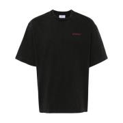 Off White Svarta T-shirts Polos för Män Black, Herr