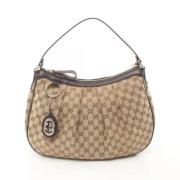 Gucci Vintage Pre-owned Canvas axelremsvskor Beige, Dam