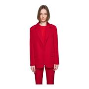 Silvian Heach Oversize Blazer med Vadderade Axlar Red, Dam