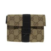 Gucci Vintage Pre-owned Canvas kuvertvskor Beige, Dam