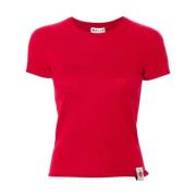 Bally Röd Cashmere Stickad Crew Neck Tröja Red, Dam