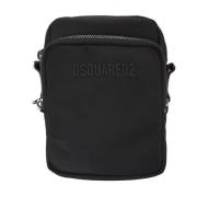 Dsquared2 Stilig Crossbody-väska med Dragkedja Black, Herr