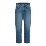 My Essential Wardrobe Mommy High Tapered Jeans Medium Blue Blue, Dam