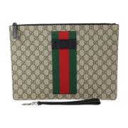 Gucci Vintage Pre-owned Canvas kuvertvskor Beige, Dam