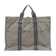 Hermès Vintage Pre-owned Canvas handvskor Gray, Dam