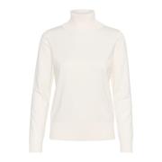 Saint Tropez Rollneck Pullover Ice White, Dam