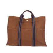 Hermès Vintage Pre-owned Canvas handvskor Brown, Dam