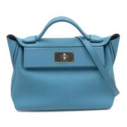 Hermès Vintage Pre-owned Laeder handvskor Blue, Dam