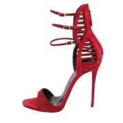 Giuseppe Zanotti Pre-owned Pre-owned Satin sandaler Red, Dam