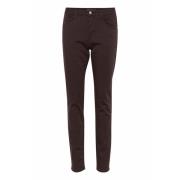 Cream Twill Pant - Coco Fit Chocolate Plum Brown, Dam