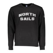 North Sails Svart Långärmad Crewneck Sweatshirt Black, Herr