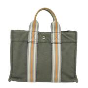 Hermès Vintage Pre-owned Canvas handvskor Gray, Dam