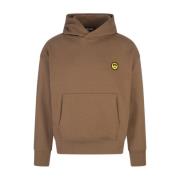 Barrow Brun Hoodie med Smile Detalj Brown, Herr