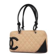 Chanel Vintage Pre-owned Laeder chanel-vskor Beige, Dam