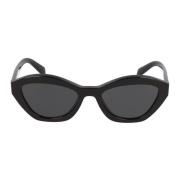 Prada Modern Oregelbunden Solglasögon Black, Unisex