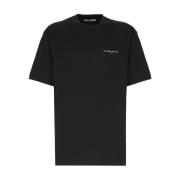 IH NOM UH NIT Svart Bomullst-shirt med Logotyptryck Black, Herr