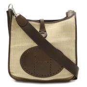 Hermès Vintage Pre-owned Canvas axelremsvskor Beige, Dam