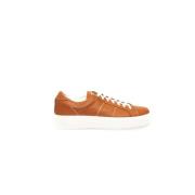 Cerruti 1881 Herr Läder Sneakers med Gummisula Orange, Herr