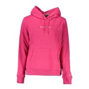 Tommy Hilfiger Rosa Hoodie Långärmad Broderad Tryck Pink, Dam