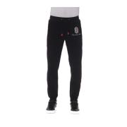 Trussardi Sportiga Byxor med Framtryck Black, Herr