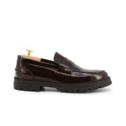 Duca di Morrone Läder Bordeaux Herr Loafers Red, Herr