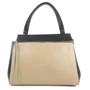 Celine Vintage Pre-owned Laeder handvskor Beige, Dam