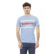 Baldinini Elegant Ljusbl Bomull T-shirt Blue, Herr