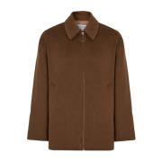 JW Anderson Brun Logotyp Dragkedja Jacka Brown, Herr