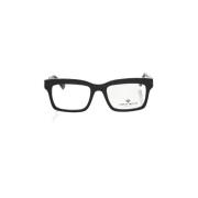 Frankie Morello Geometrisk Wayfarer Glasögon Svart Ram Black, Herr