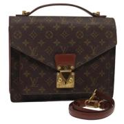 Louis Vuitton Vintage Pre-owned Canvas handvskor Brown, Dam