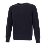 Kangra Merinoull Crew Neck Sweater Blue, Herr