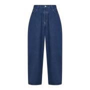 Studio Nicholson Indigo Blue Denim Wide Leg Jeans Blue, Herr