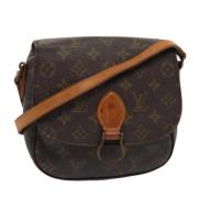 Louis Vuitton Vintage Pre-owned Canvas axelremsvskor Brown, Dam