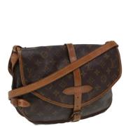 Louis Vuitton Vintage Pre-owned Canvas axelremsvskor Brown, Dam