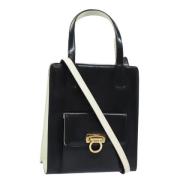 Salvatore Ferragamo Pre-owned Pre-owned Belagd canvas handvskor Black,...