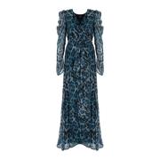 Liu Jo Elegant Maxi Wrap Klänning Blue, Dam